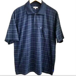 Polo Shirt Men's xl Short Sleeve Soft Knit Collared 3 Button Blue Monte Carlo
